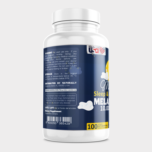 🌙 Melatonina 10.000 mcg Soft Moon – Sueño Reparador, Ritmo Circadiano y Bienestar Nocturno